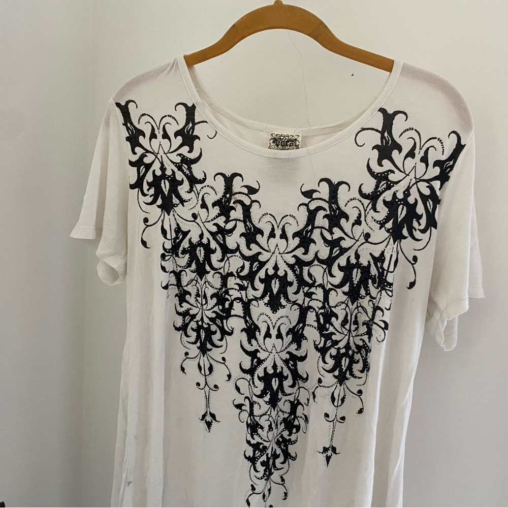 Black and White Relaxed Graphic Tee